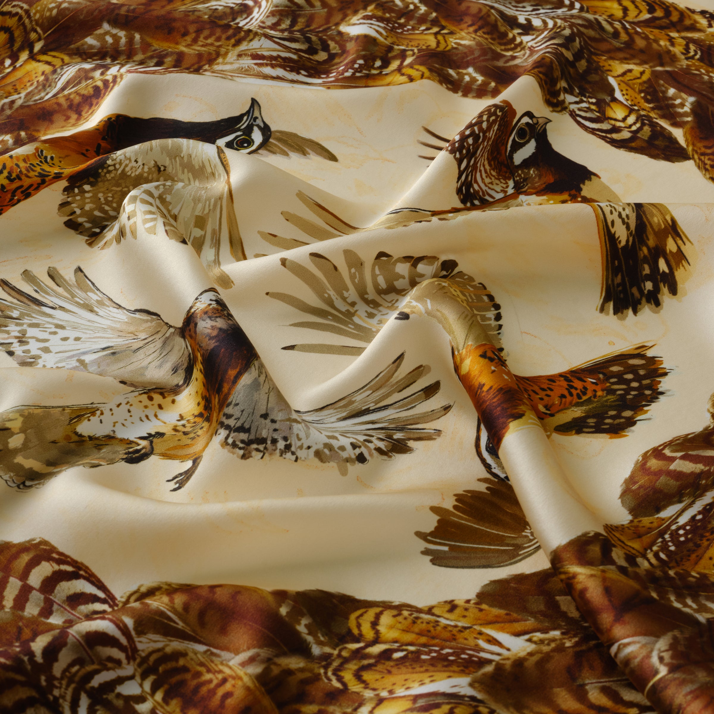 Flush Of Quail Silk Scarf