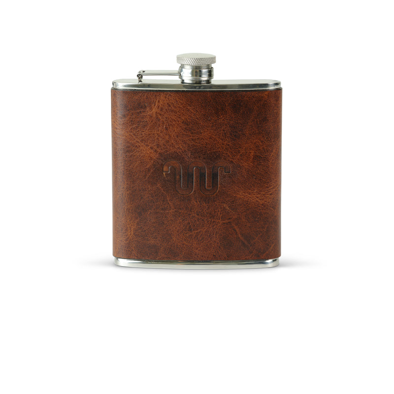 Kineño Leather 6 oz Flask | COGNAC