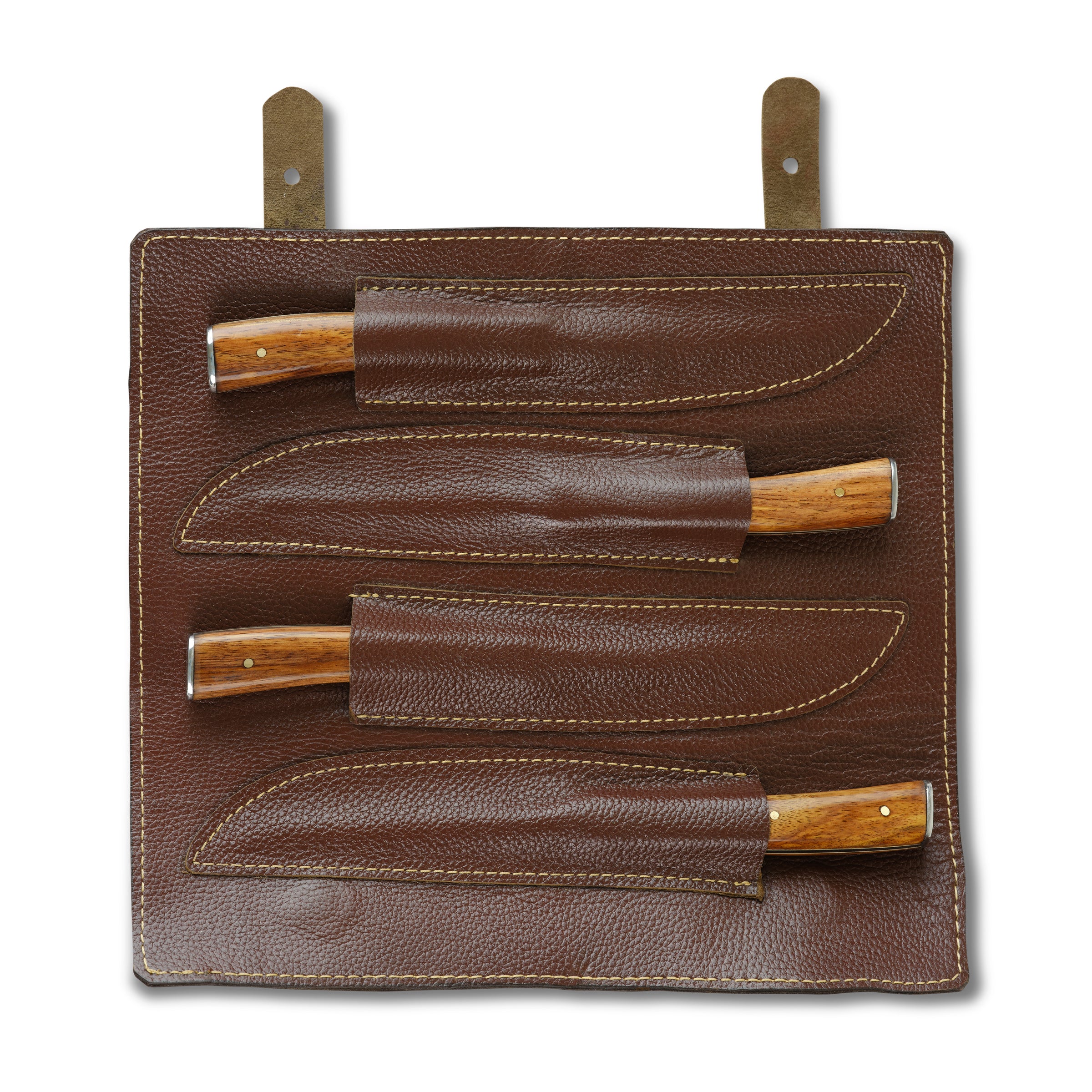KR Mesquite Steak Knife Set of 4 W Leather Roll