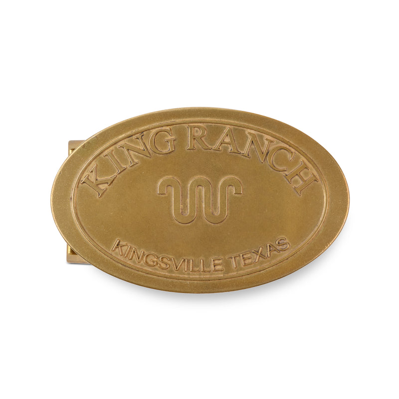 Saddle Stamp Brass Buckle - 1.5in | GOLD