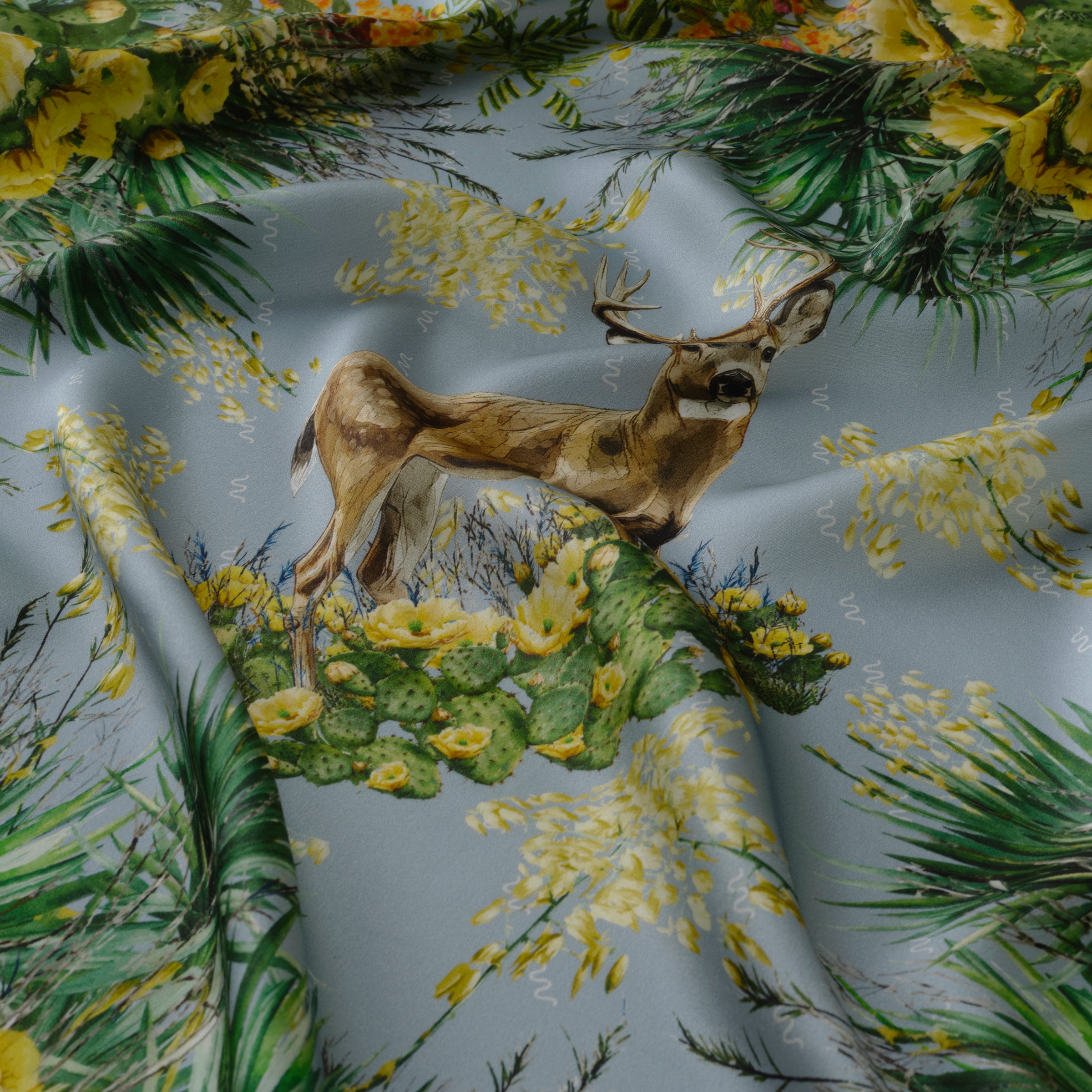 King Ranch Flora and Fauna Silk Scarf