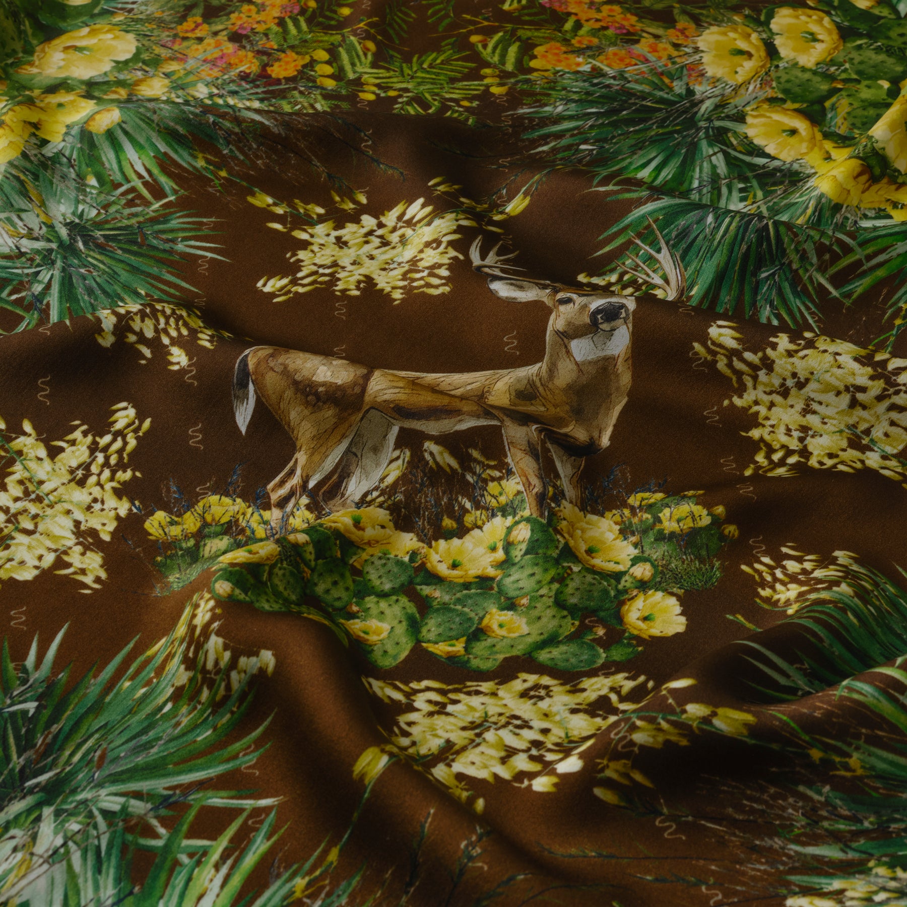 King Ranch Flora and Fauna Silk Scarf – King Ranch Saddle Shop