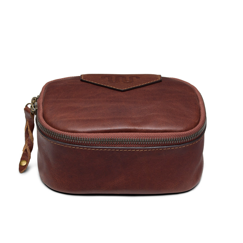 Kineño Leather Travel Box, Large | COGNAC / Large