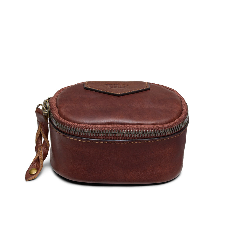 Kineño Leather Travel Box, Small | COGNAC / Small