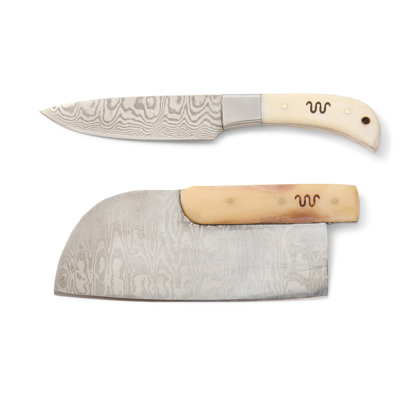 King Ranch Bone Handle 2-Piece Chef's Knife Set | 