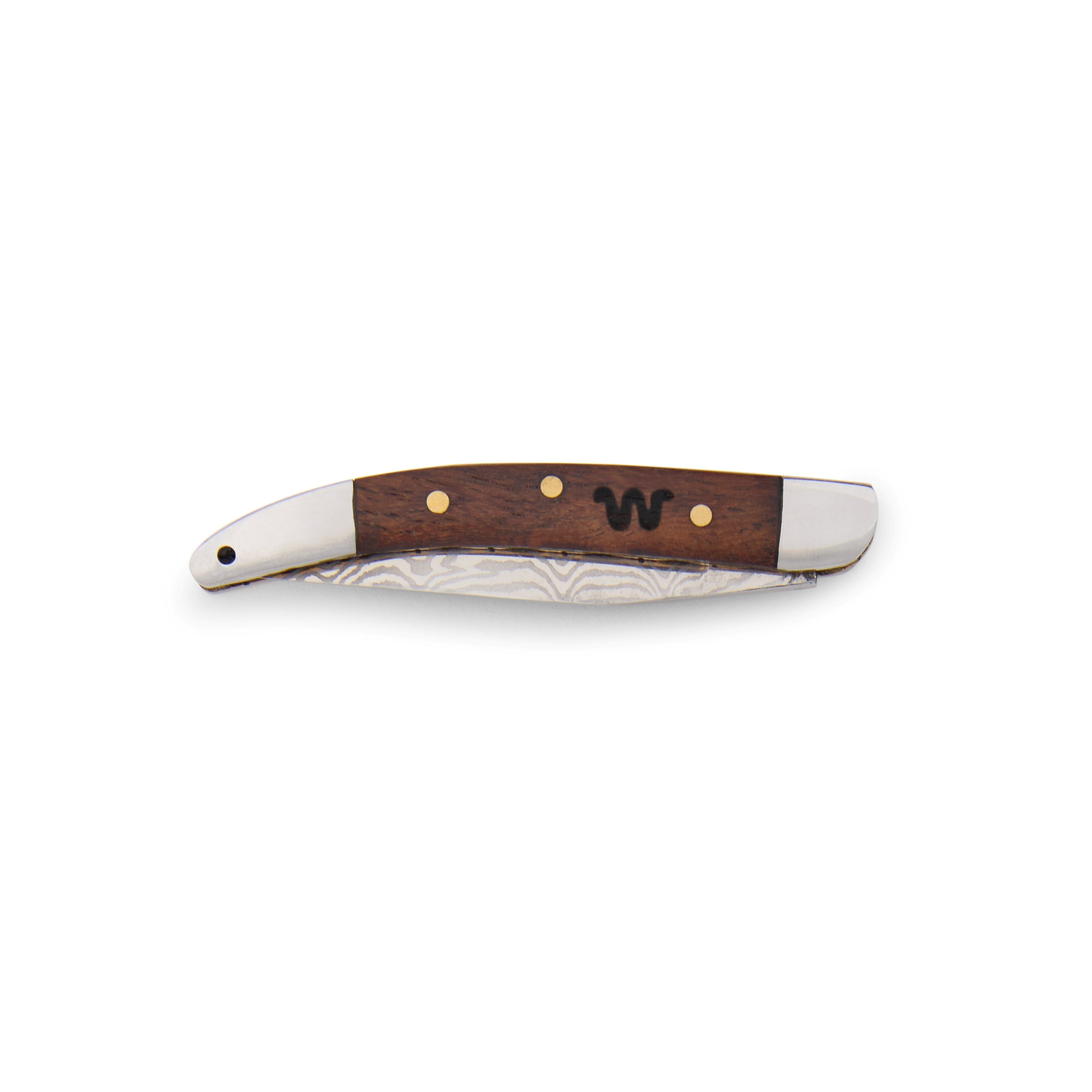 King Ranch Mesquite Damascus Toothpick Knife
