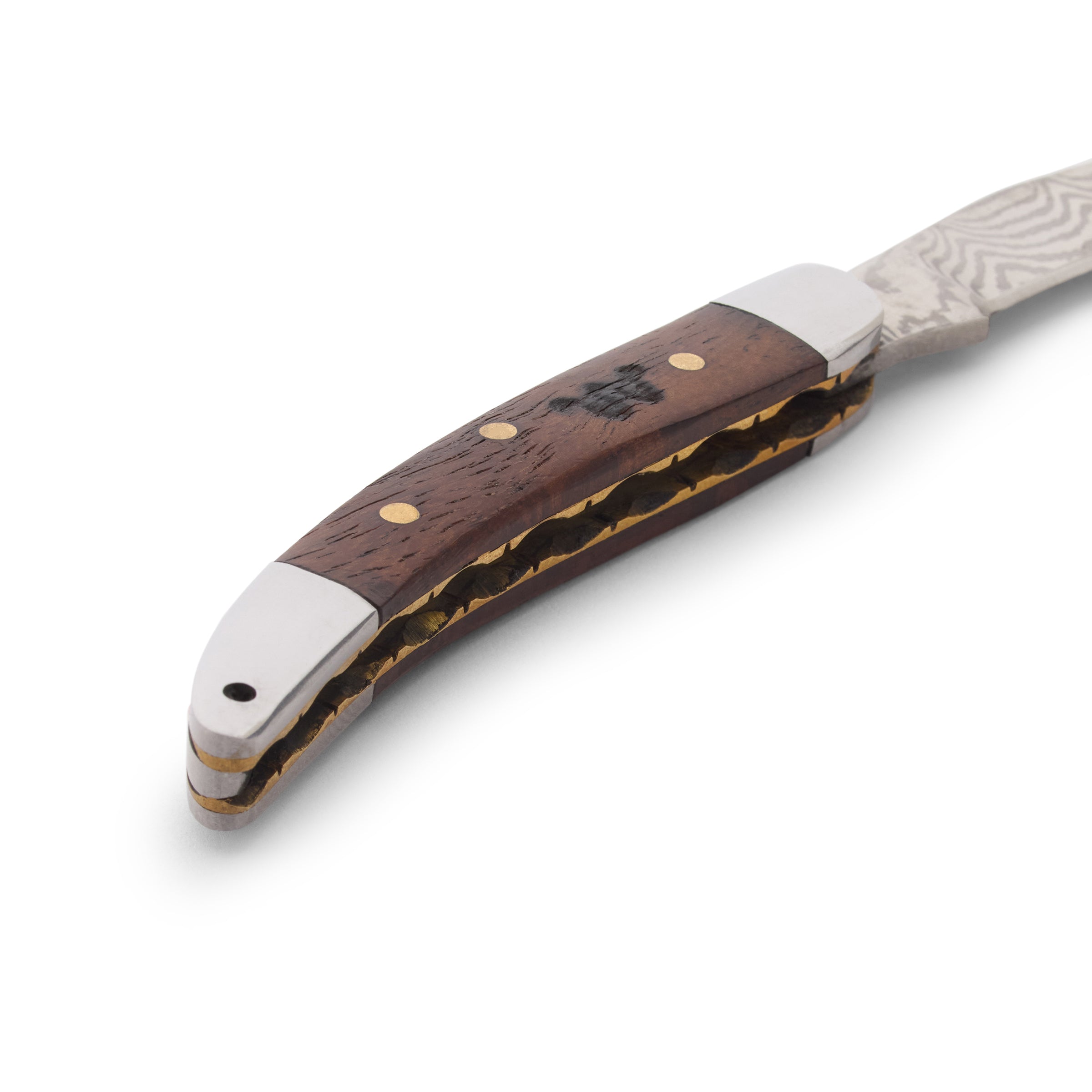 King Ranch Mesquite Damascus Toothpick Knife