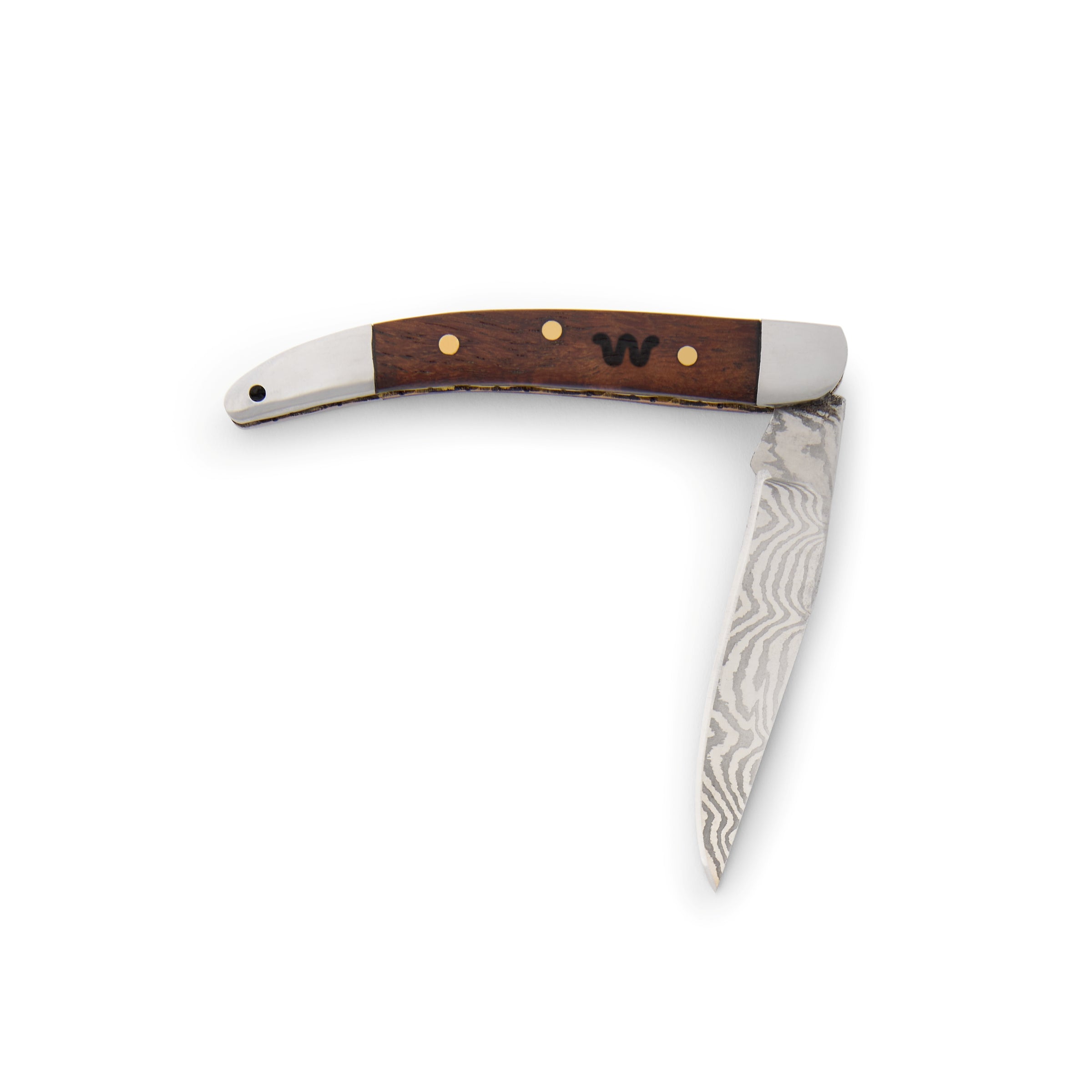 King Ranch Mesquite Damascus Toothpick Knife