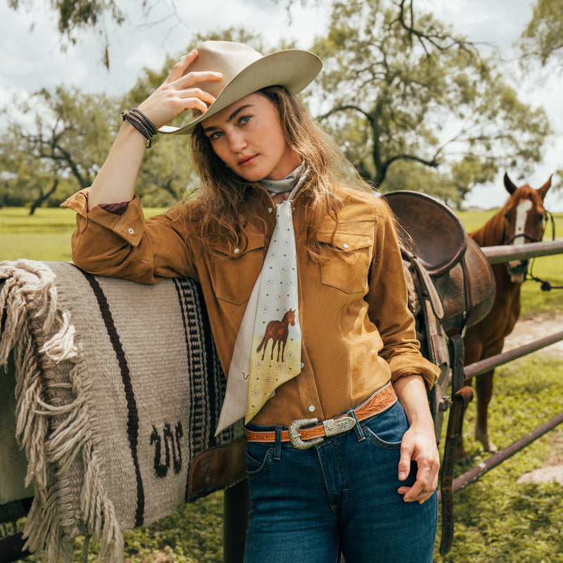 Old Sorrel Silk Skinny Scarf | Old Sorrel Silk Skinny Scarf