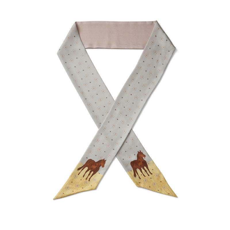 Old Sorrel Silk Skinny Scarf | 