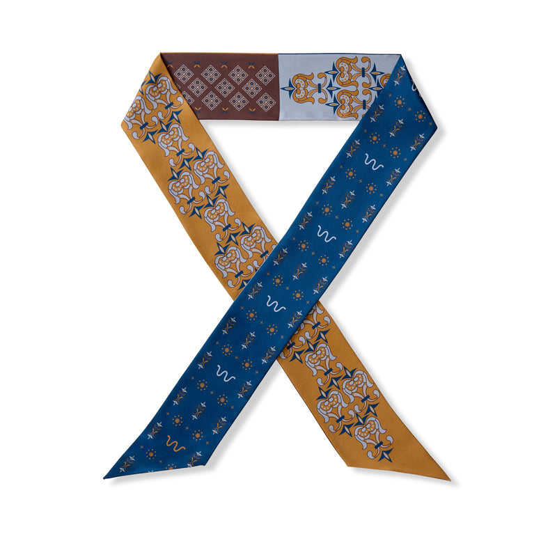 Foulard Silk Skinny Scarf | 