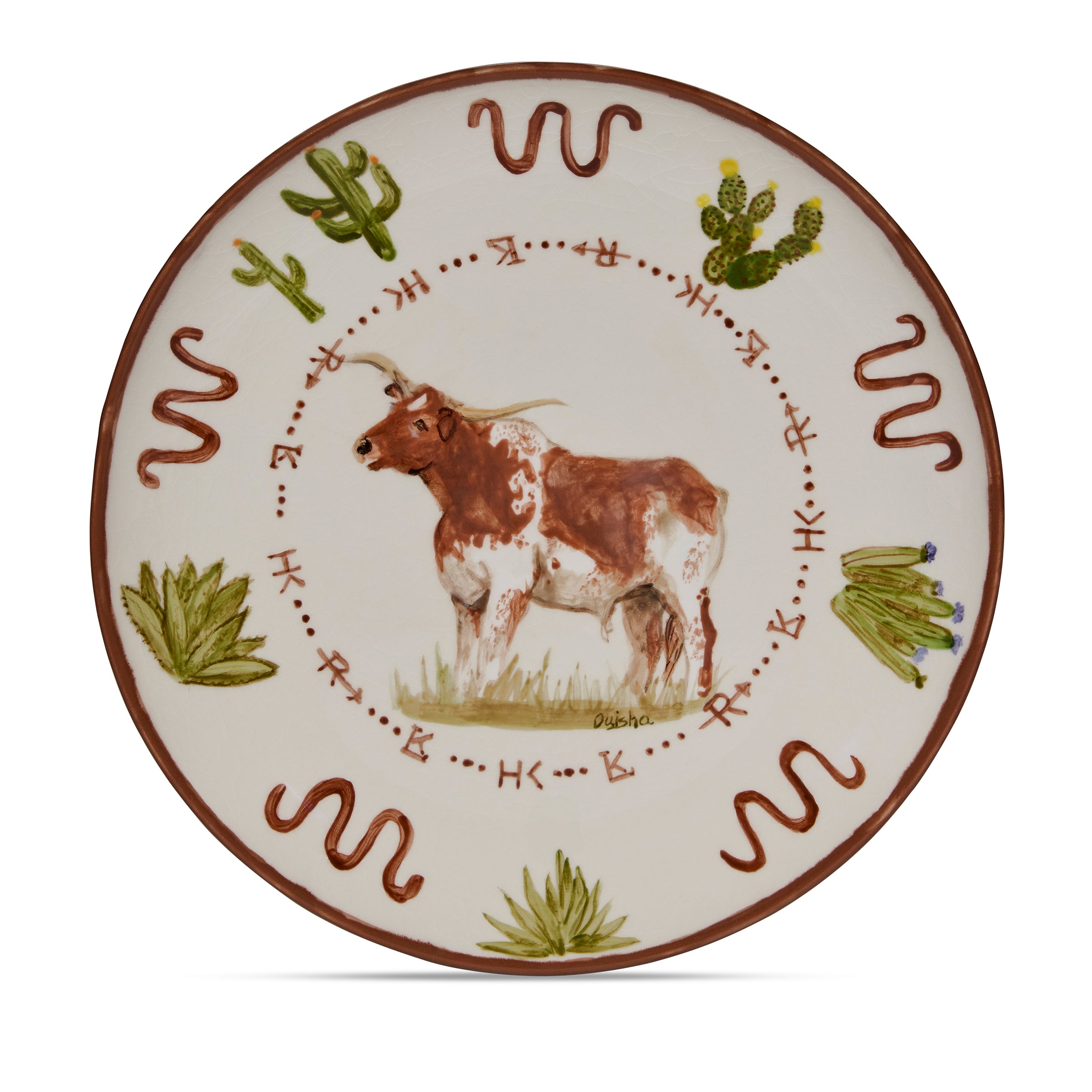 Running W Longhorn Plate