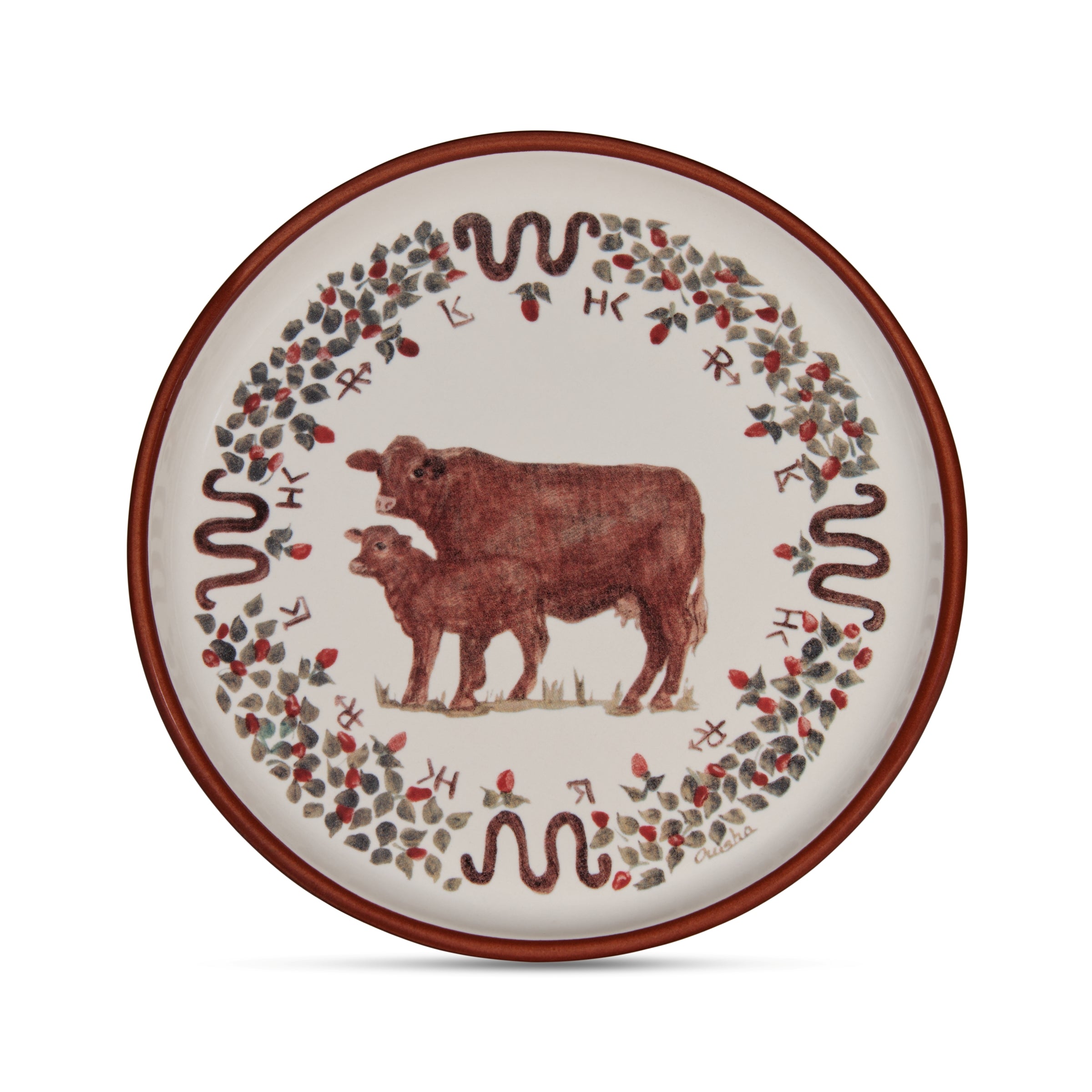 Running W Cattle Plate