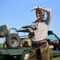 Women's  2 Tone Gingham Shirt