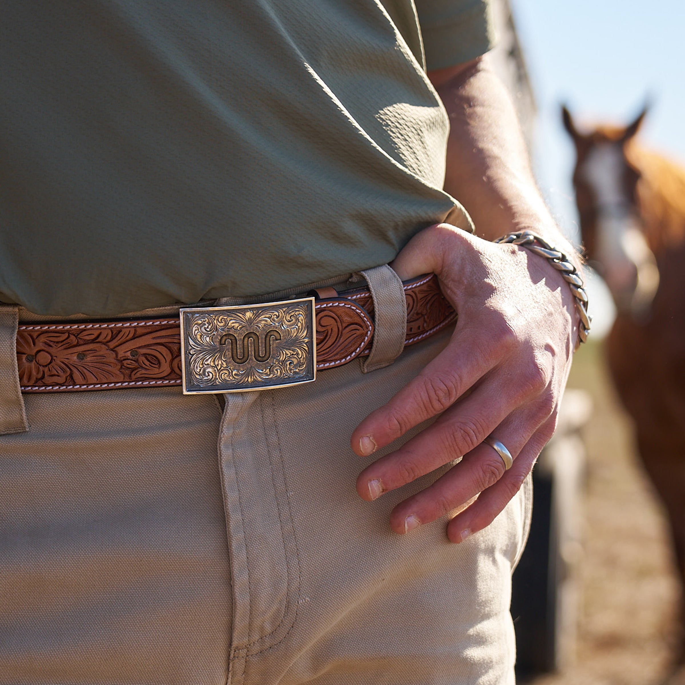 King Ranch X Clint Orms W Belt Buckle