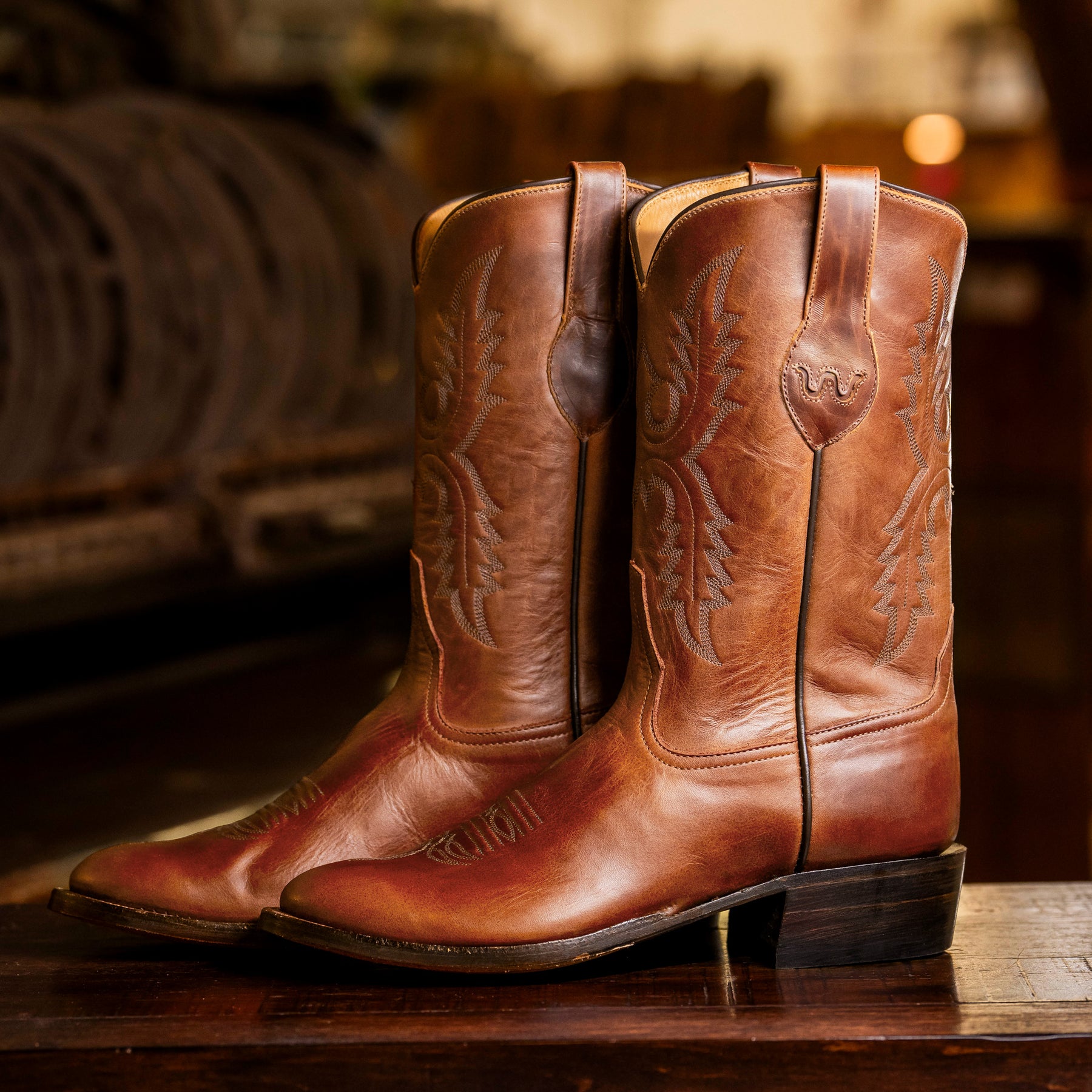 King USA Texas Men's Western Cowboy Boots - Genuine Leather Square Toe Work Boots, Handmade In Brazil - View #2