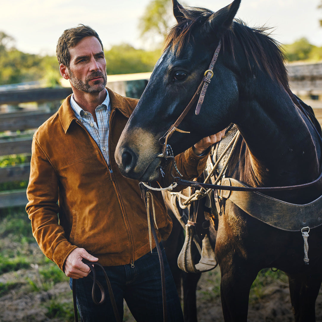 Men's Goat Suede Jacket - Shop for a Lightweight Suede Jacket