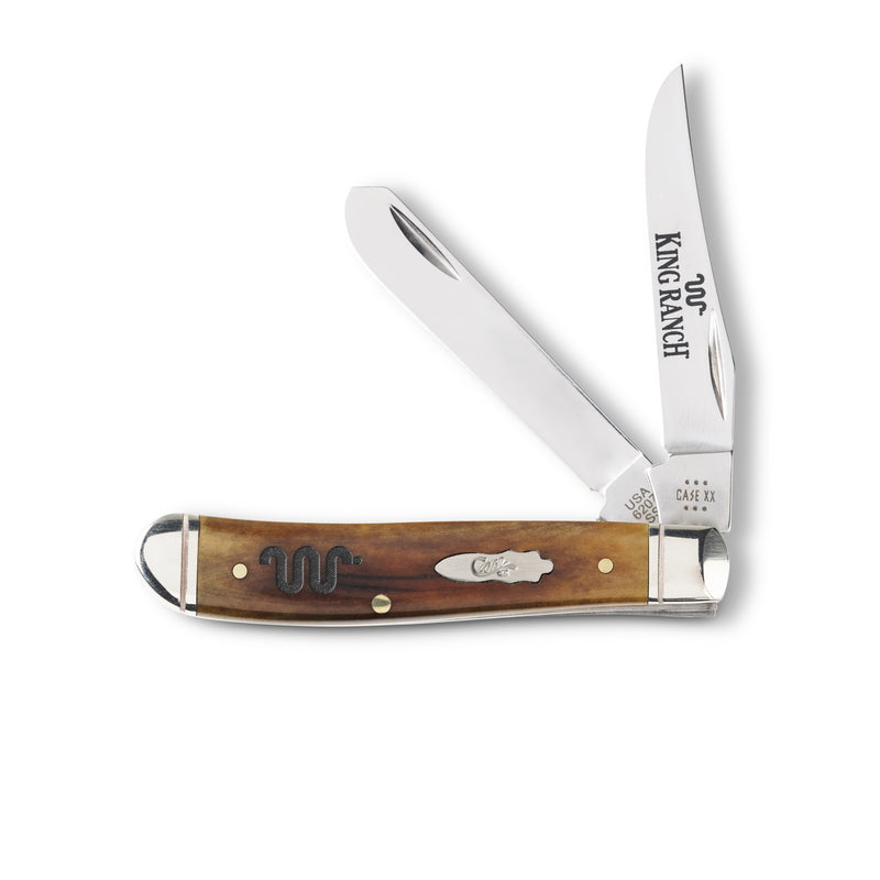 Smooth Antique Bone Mini Trapper Knife | Brown