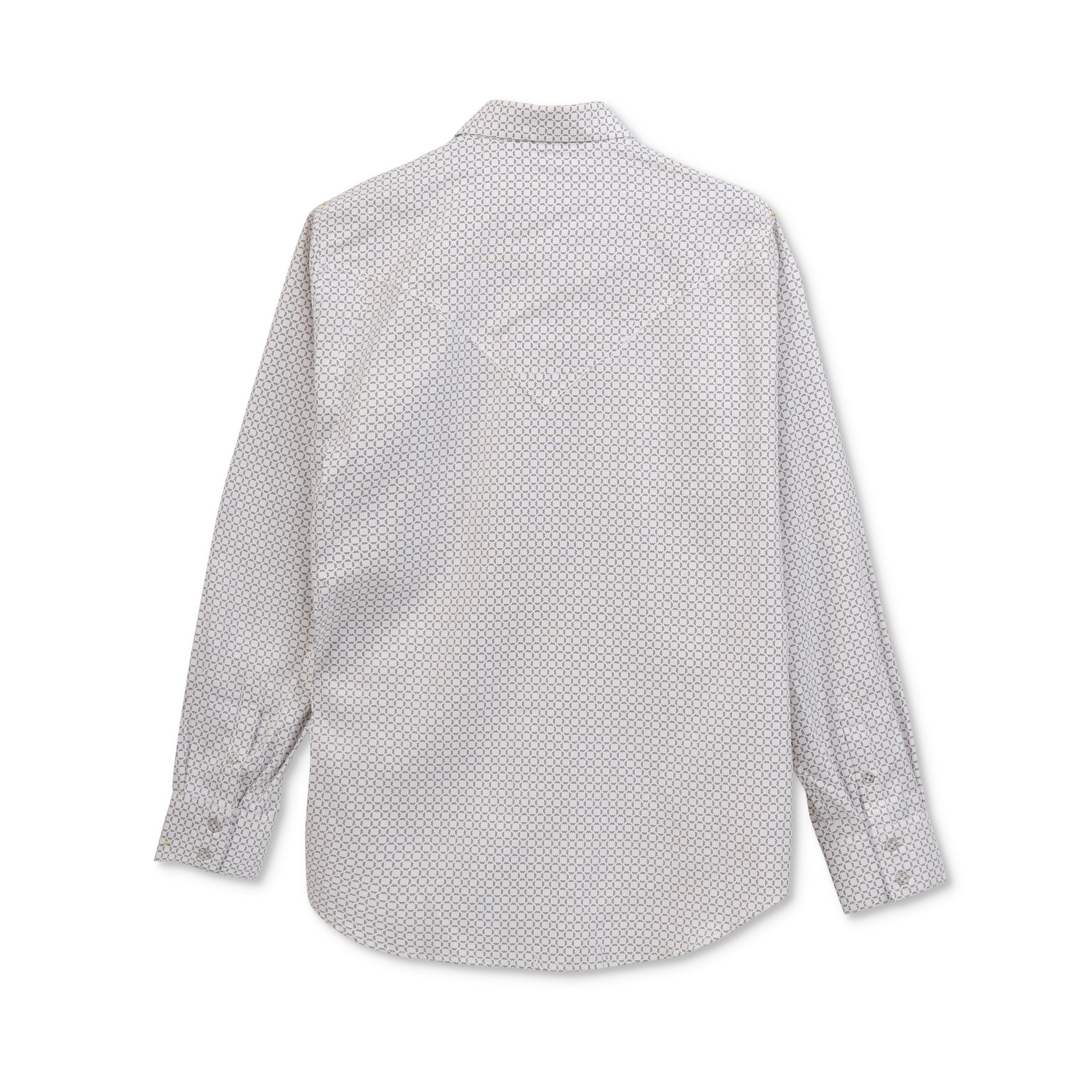 Men's Printed Squares W Collar Shirt