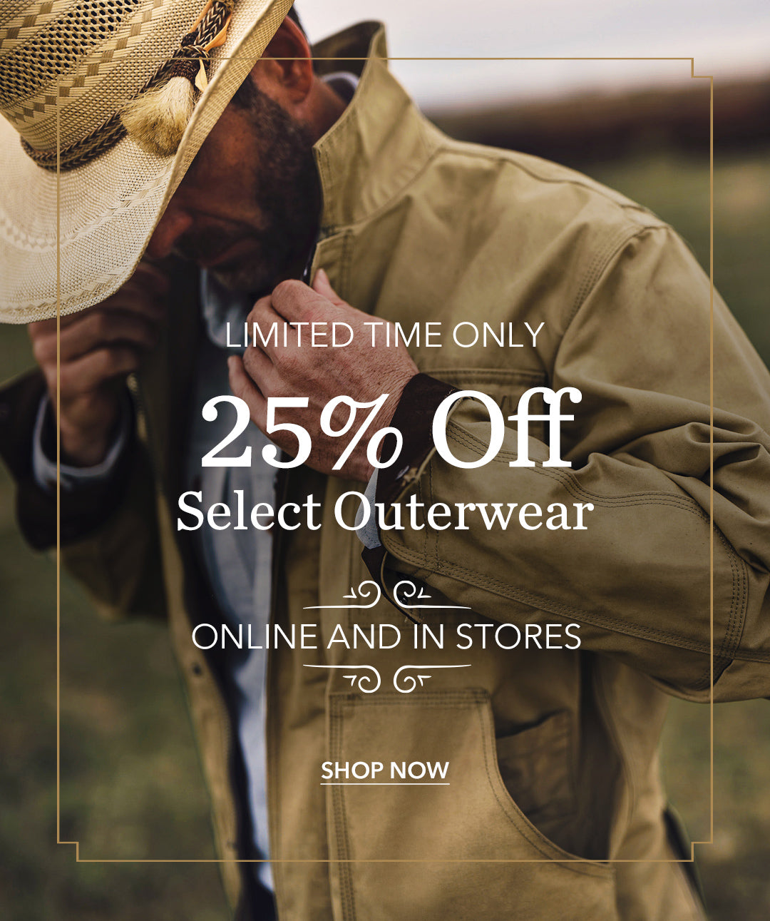 Holiday 2025 - 25% off Select Outerwear Mens 