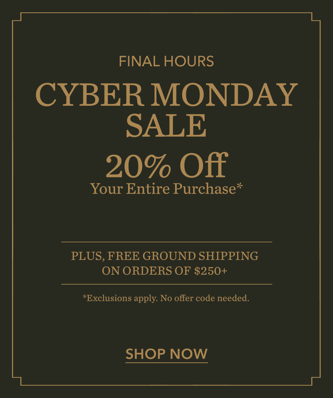 Holiday 2025 - Black Friday & Cyber Monday Promo