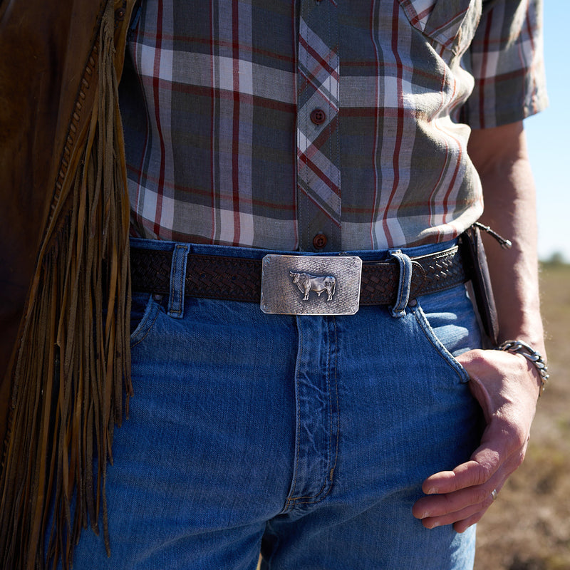 King Ranch X Clint Orms Bull Belt Buckle | lifestyle