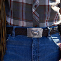 King Ranch X Clint Orms Bull Belt Buckle
