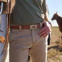 Oak Motte Tooled Belt
