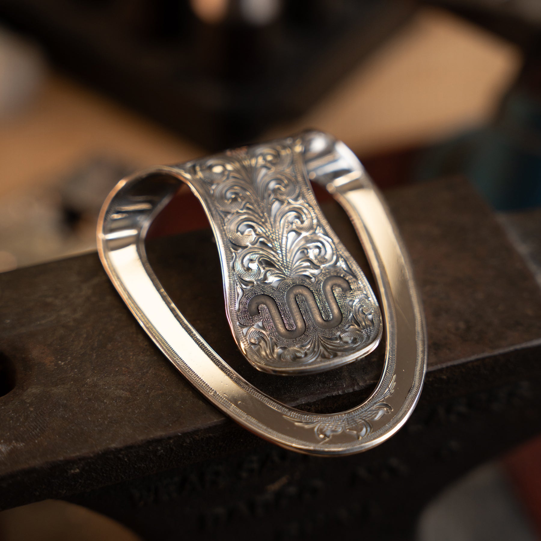 King Ranch X Clint Orms W Money Clip | Luxury Sterling Silver