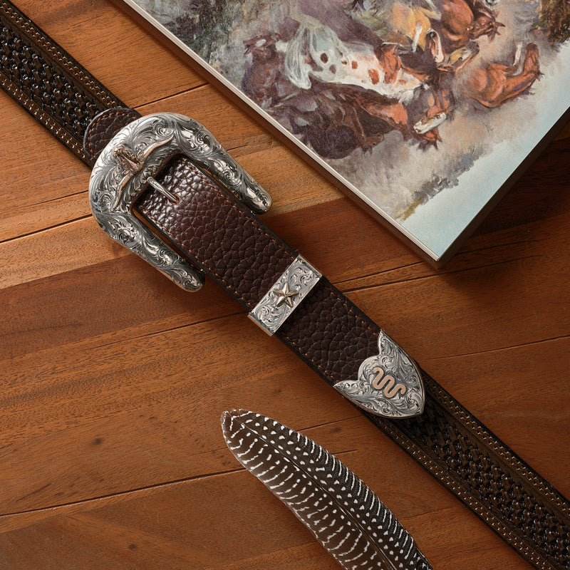 Basketweave Brown Belt