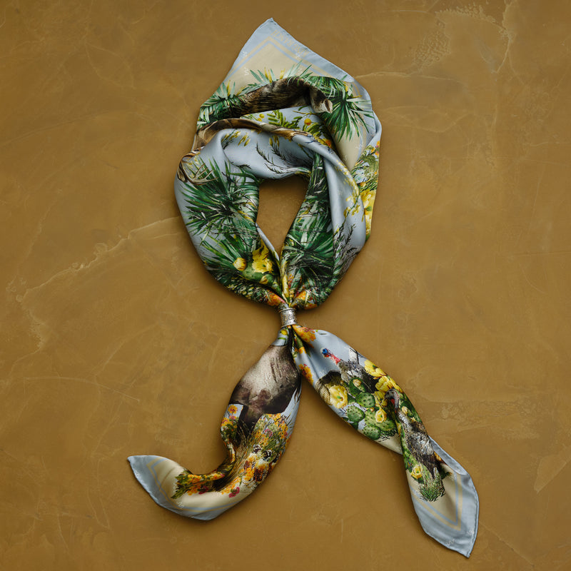King Ranch Flora and Fauna Silk Scarf | lifestyle