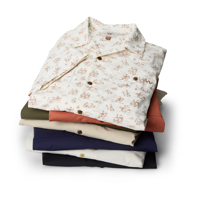 Men's Blue Norther™ Canelo Camp Shirt Cowboy Print | lifestyle