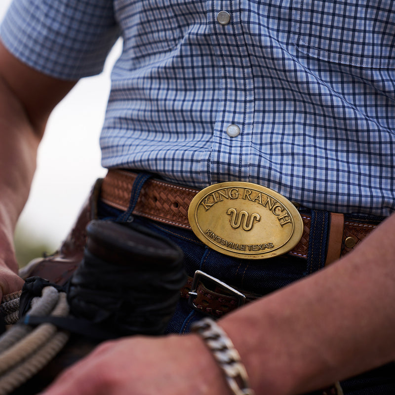 Saddle Stamp Brass Buckle | GOLD