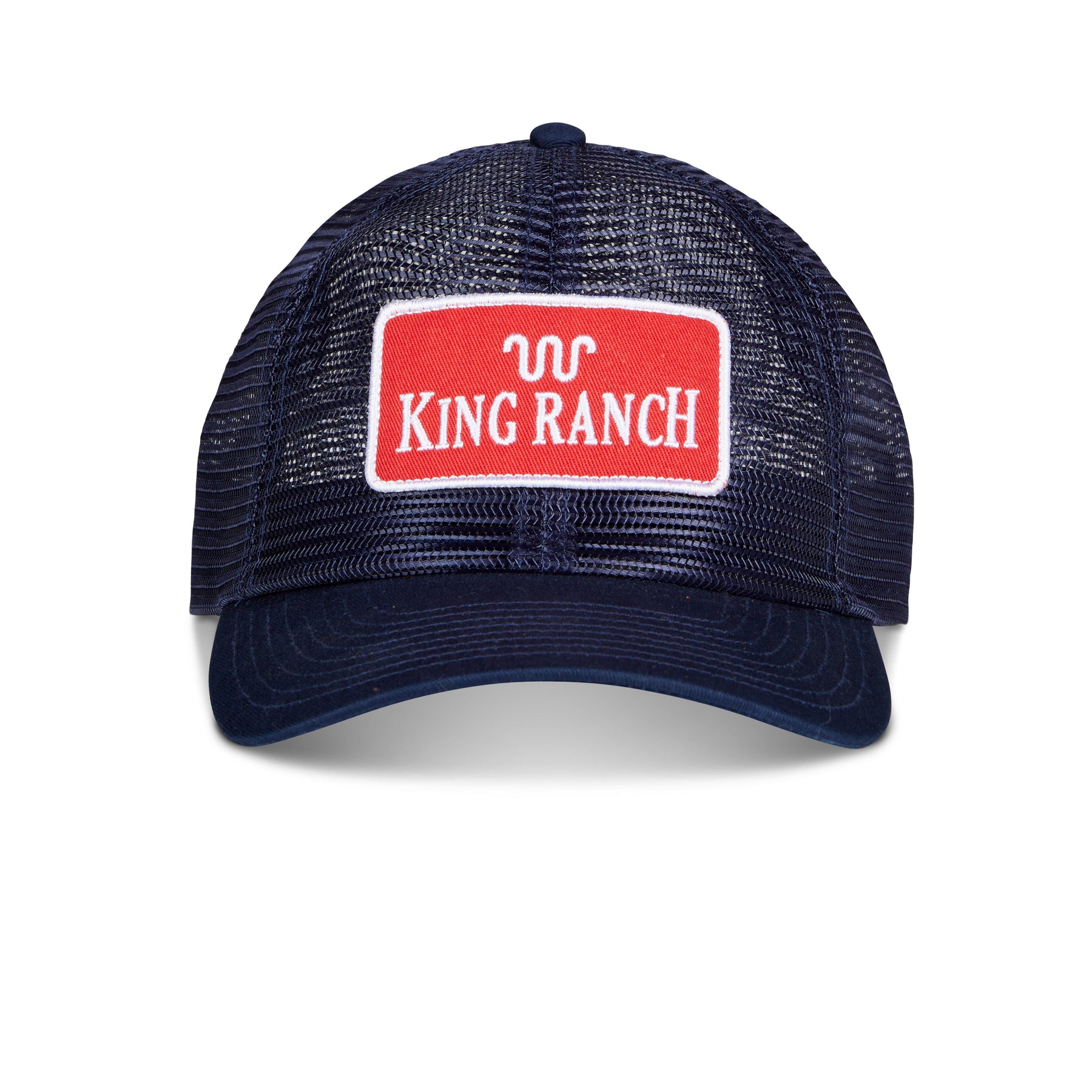 King Ranch Embroidered Patch Flat Bill Trucker Mesh Snapback Hat Cap Cowboy Gear King Ranch Flat Bill Mesh Trucker Snapback Hat Cap White  main image 3