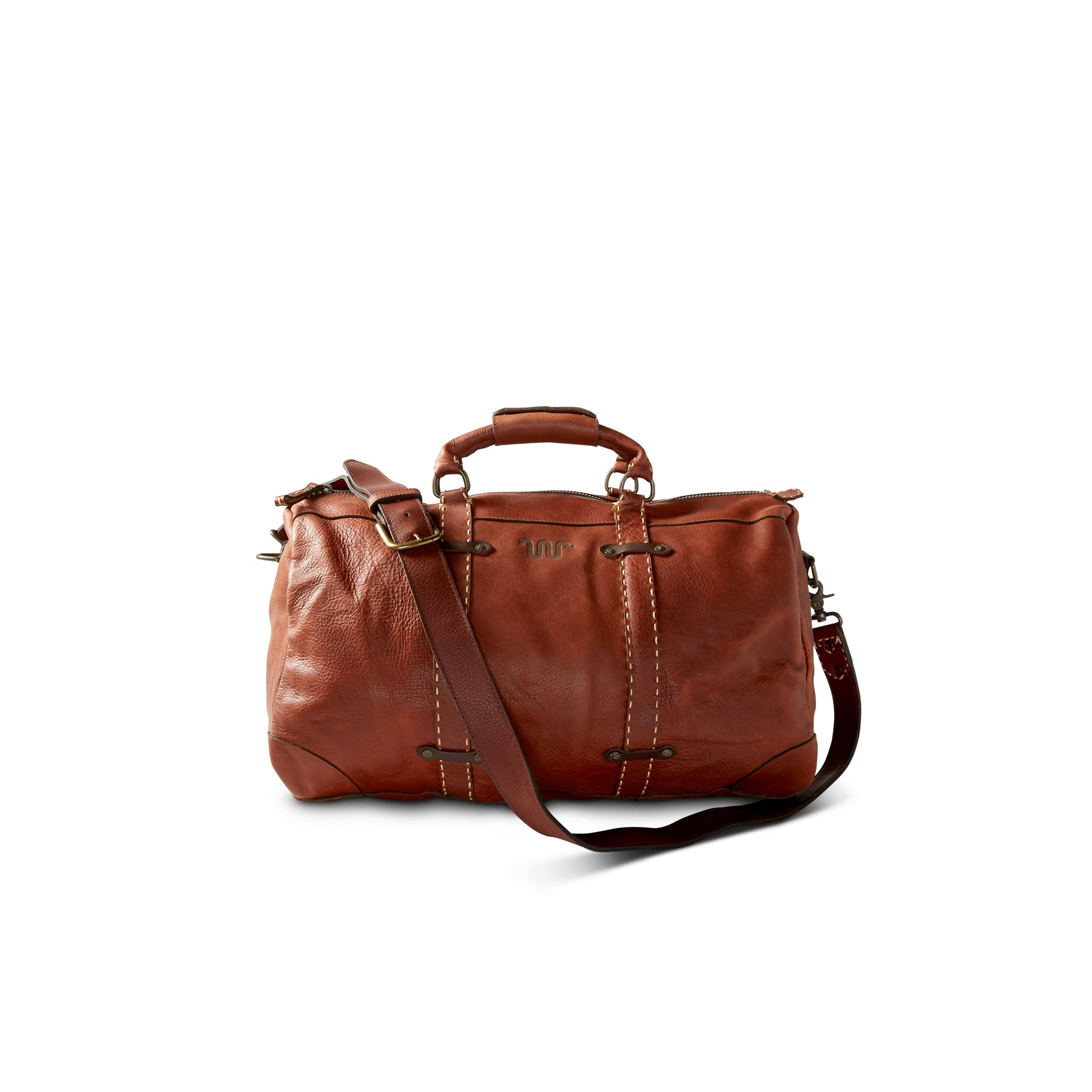 Saddle Stitch Weekender Duffle Bag - Leather Travel Gear & Carry